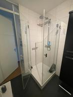 Hoek douche wand met dubbele deur, Huis en Inrichting, Badkamer | Complete badkamers, Ophalen, Gebruikt
