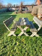 Table de jardin avec 2 bancs de jardin, très bon état ! ! !, Enlèvement ou Envoi