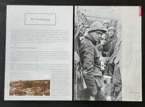 Folders: Dodengang, Trench of death. 2 x 6 blz. NL en Eng., Boeken, Geschiedenis | Nationaal, Zo goed als nieuw, 20e eeuw of later