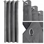 Gordijnen €10 per set (voor 2 stuks) grijs/roze, Ophalen, 100 tot 150 cm, 200 cm of meer, Glamour