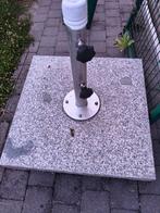 base de parasol en granit,  tube en acier inox, 60 x 60 cm, Enlèvement, Comme neuf, Parasol flottant