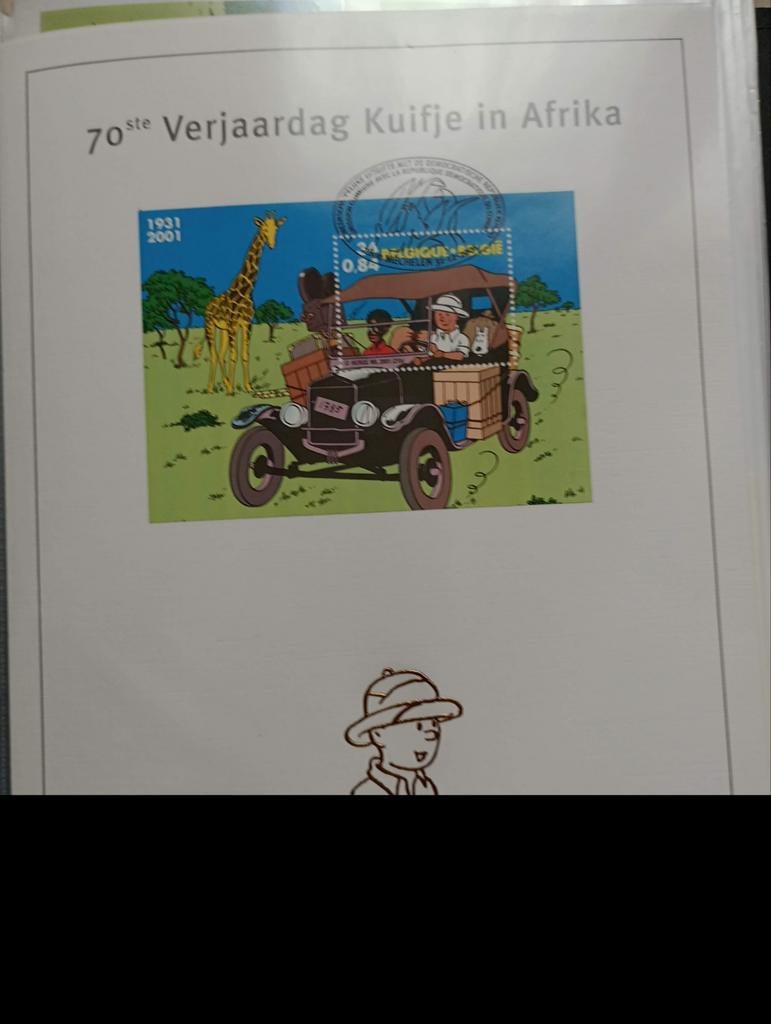 Postzegels kuifje, Ophalen