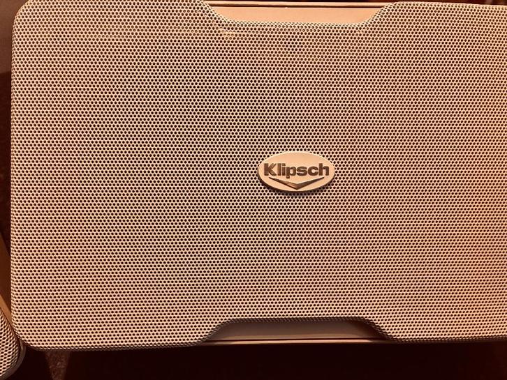 Klipsch buitenluidsprekers wit 2 stuks, TV, Hi-fi & Vidéo, Enceintes, Comme neuf, 60 à 120 watts, Autres marques, Enlèvement ou Envoi