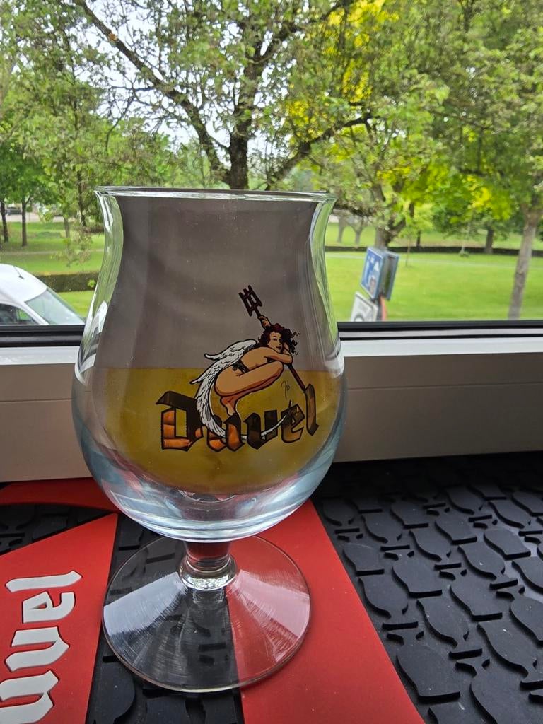 8 Nederlandse Duvel Jaarglazen met hopduvelin hopduivel, Ophalen of Verzenden, Duvel