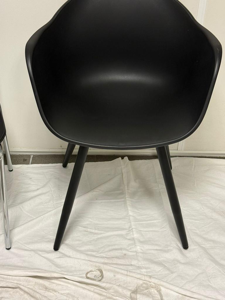 Moderne zwarte kuipstoelen – set of per stuk, Ophalen, Kunststof, Overige kleuren, Nieuw