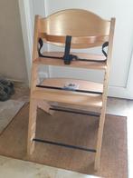 Treppy kinderstoel van natuurlijk hout, Ophalen, Zo goed als nieuw, Meegroeistoel, Gordel(s)