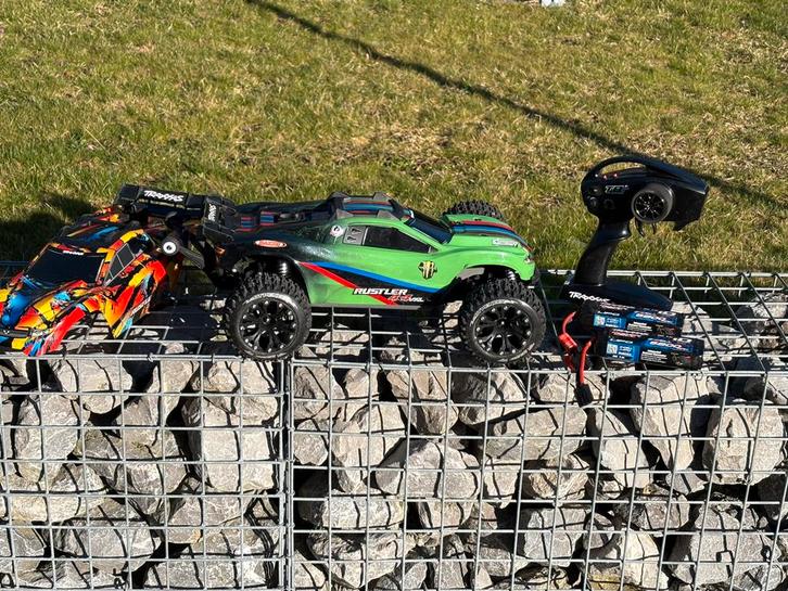 Traxxas Rustler VXL 4x4, Hobby en Vrije tijd, Modelbouw | Radiografisch | Auto's, Gebruikt, Auto offroad, Elektro, Schaal 1:10