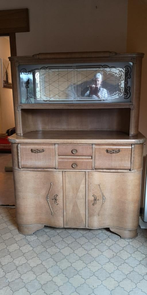Vintage buffetkast, Avec tablette(s), Enlèvement, Chêne, Overgangsstijl tussen Art Deco en het modernisme