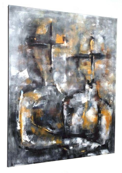 "Holding on to you " Acrylschilderij van Suzanne Visser, Ophalen of Verzenden