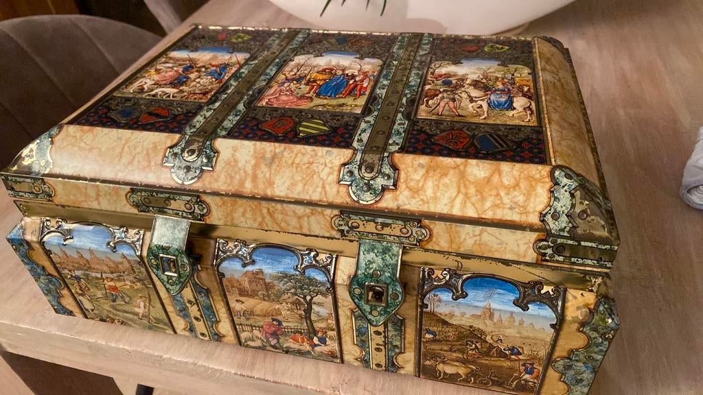 Antieke Metalen koffer, Ophalen of Verzenden