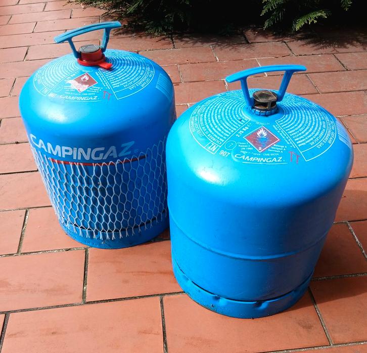 2x Campingaz R907 Gasfles (2,75 kg) – In uitstekende staat!, Caravans en Kamperen, Kampeeraccessoires, Zo goed als nieuw, Ophalen