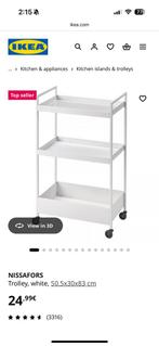 IKEA NISSAFORS Roltafel, Huis en Inrichting, Kasten | Stellingkasten, Ophalen, Zo goed als nieuw
