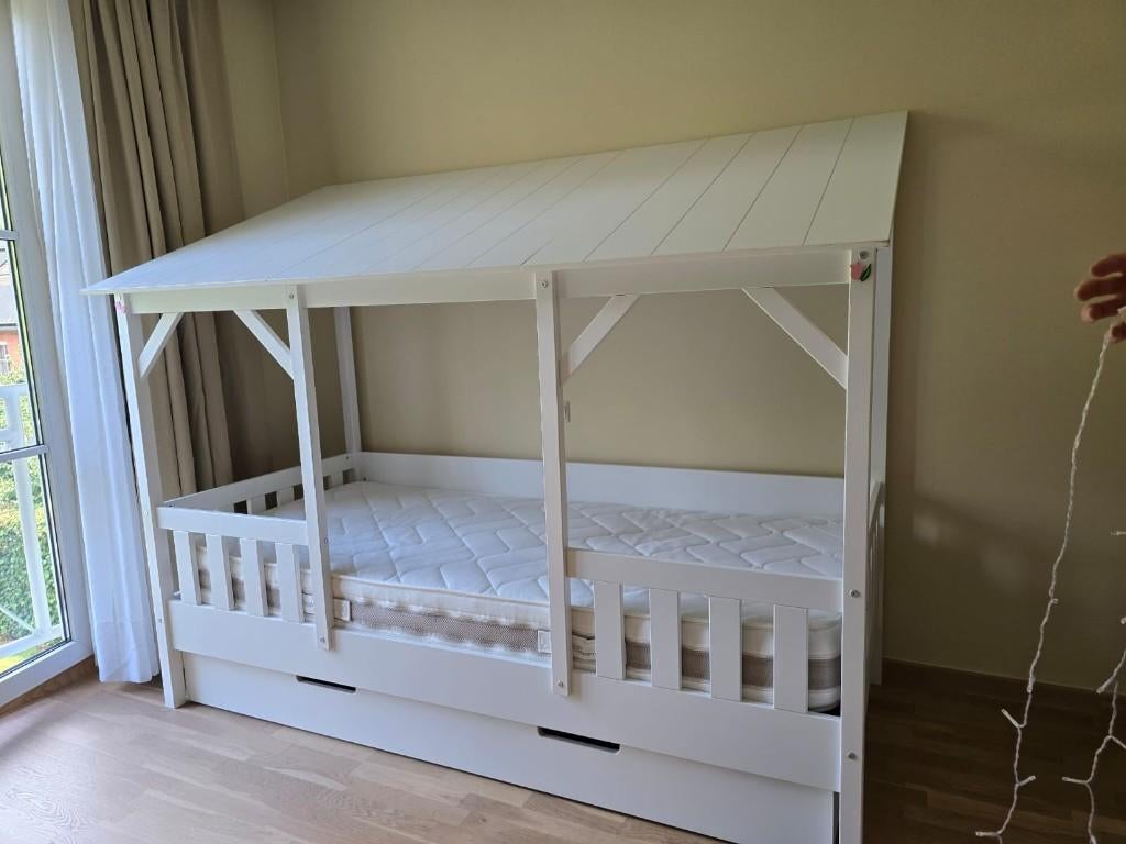 Kinderbed, Ophalen, 85 tot 100 cm, Gebruikt, Lattenbodem