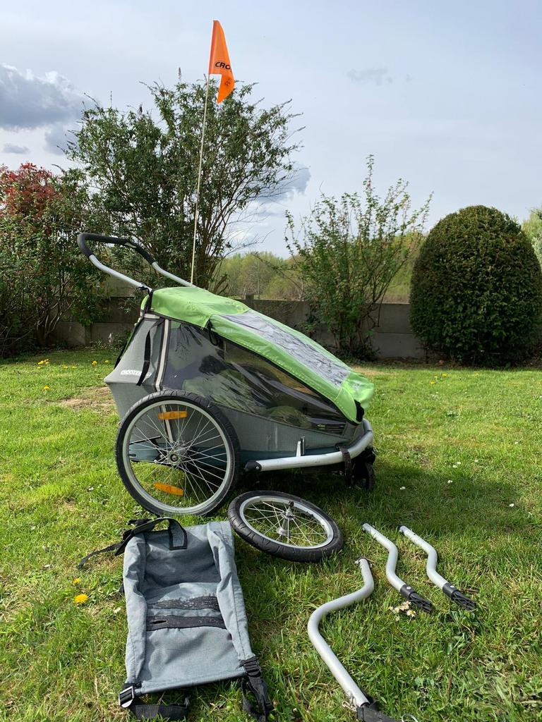 Fietskar Croozer 2 kids, Ophalen, Gebruikt, Kinderkar, Opvouwbaar