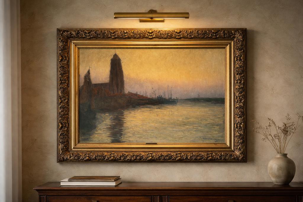 Maarten van der Loo – De Schelde te Burcht – 1904 –, Antiek en Kunst, Kunst | Schilderijen | Klassiek, Ophalen