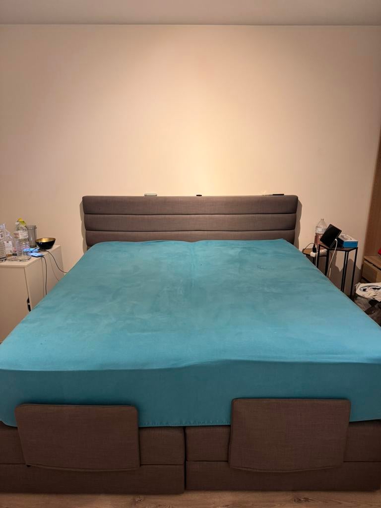 Lit Box springs swiss 180x200, Maison & Meubles, Neuf, Brun, Enlèvement, 180 cm