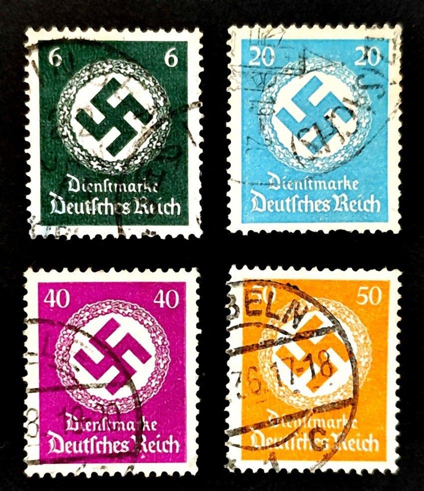 Deutsches Reich: 4 Dienstmarken 1934, Timbres & Monnaies, Timbres | Europe | Allemagne, Enlèvement ou Envoi, Autres périodes, Affranchi