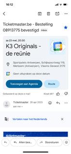 K3 tickets 23 mei, Drie personen of meer, Mei