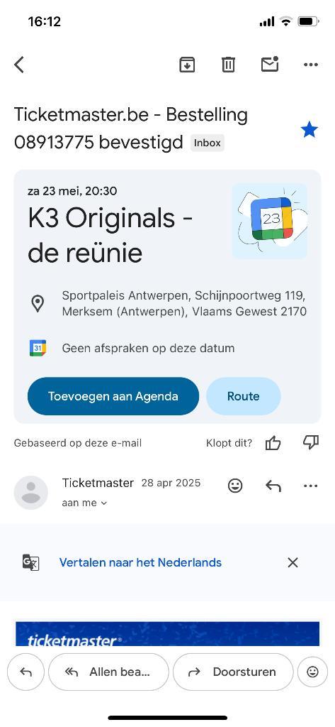 K3 tickets 23 mei, Tickets en Kaartjes, Concerten | Pop, Drie personen of meer, Mei