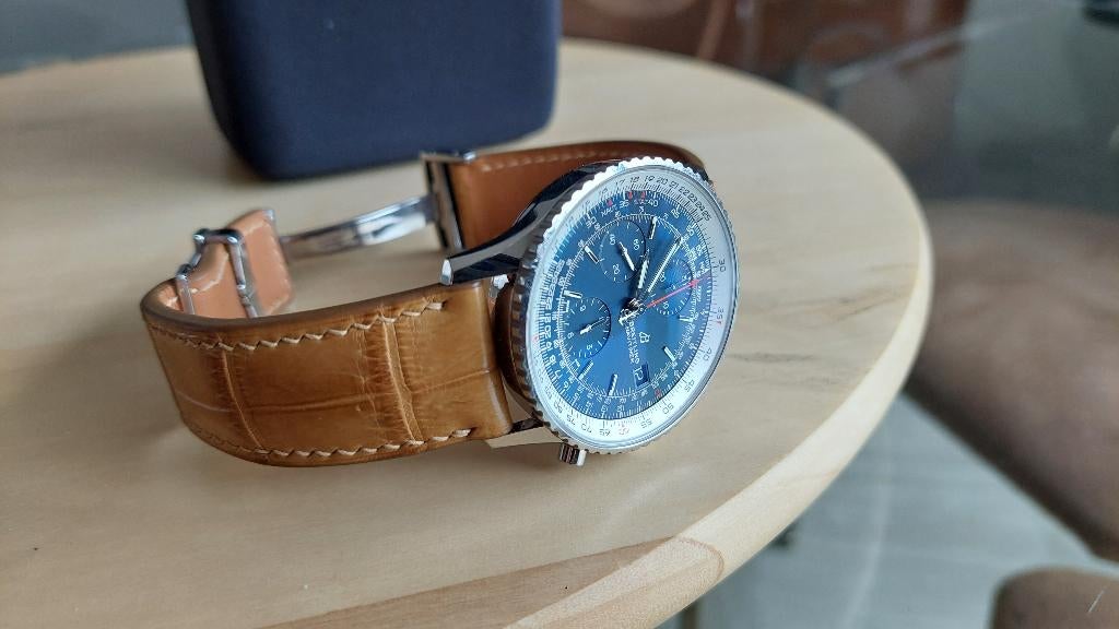 BREITLING NAVITIMER A13324, Bijoux, Sacs & Beauté, Enlèvement ou Envoi, Cuir, Breitling