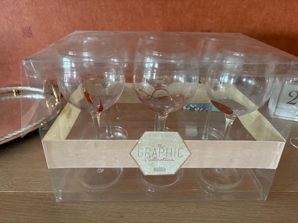 6 verres à vin, Enlèvement, Neuf, Autres types