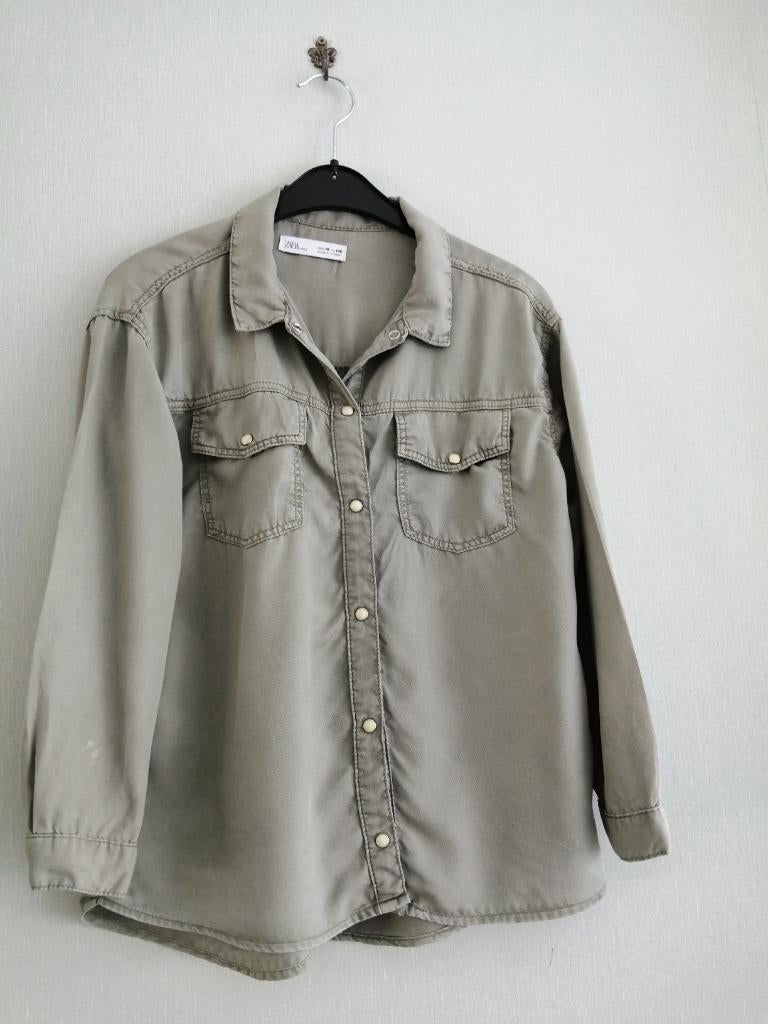 magnifique chemisier vert kaki Zara Kids taille 10 ans, Enfants & Bébés, Chemise ou Chemisier, Utilisé, Fille, Zara kids