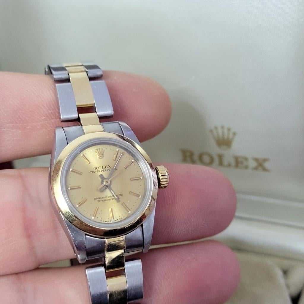 Rolex datejust oyster perpetual, Handtassen en Accessoires, Horloges | Dames, Ophalen, Rolex, Zo goed als nieuw, Goud