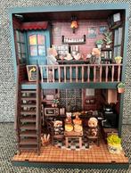 Tafereeltje met dinerende beren met ledlicht (💯% handmade), Enlèvement, Autres types