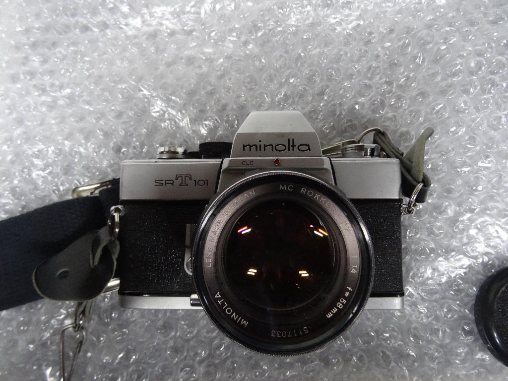 minolta srt 101 +OBJECTIF, TV, Hi-fi & Vidéo, Appareils photo analogiques, Enlèvement ou Envoi, Utilisé, Reflex miroir, Minolta