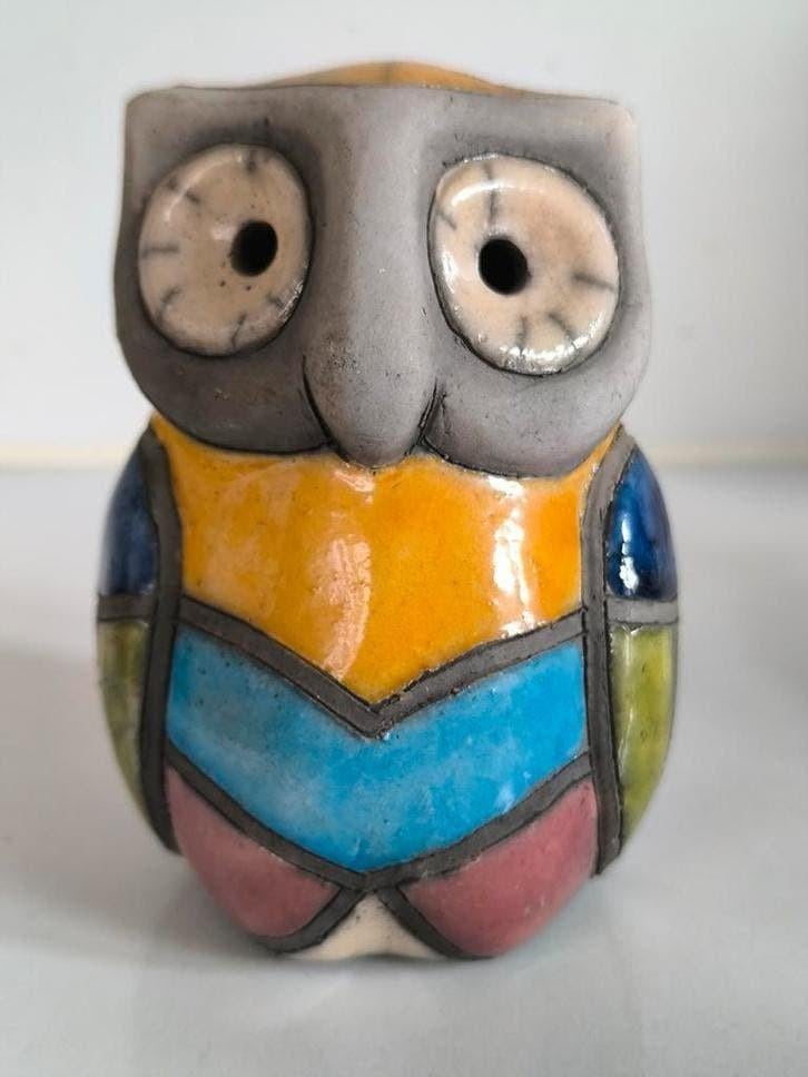 Raku uil, Antiek en Kunst, Ophalen of Verzenden