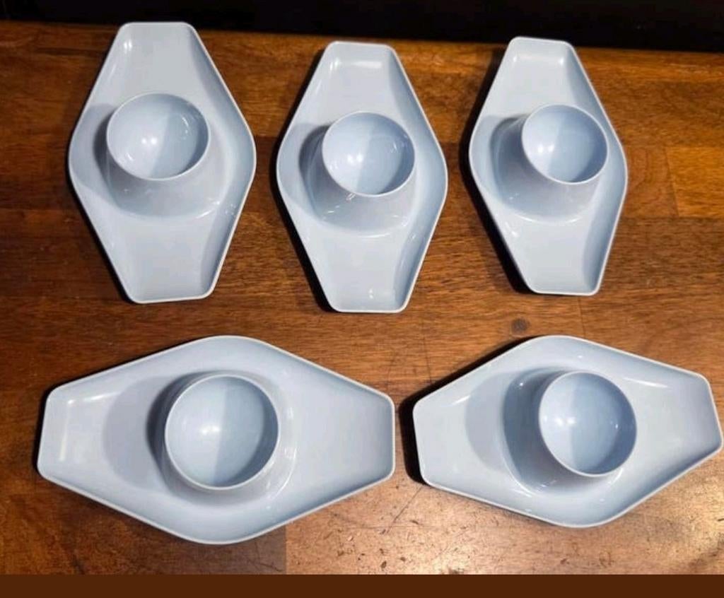 Coquetiers vintage DBP Antwerp (5 pièces), Enlèvement ou Envoi, Bleu