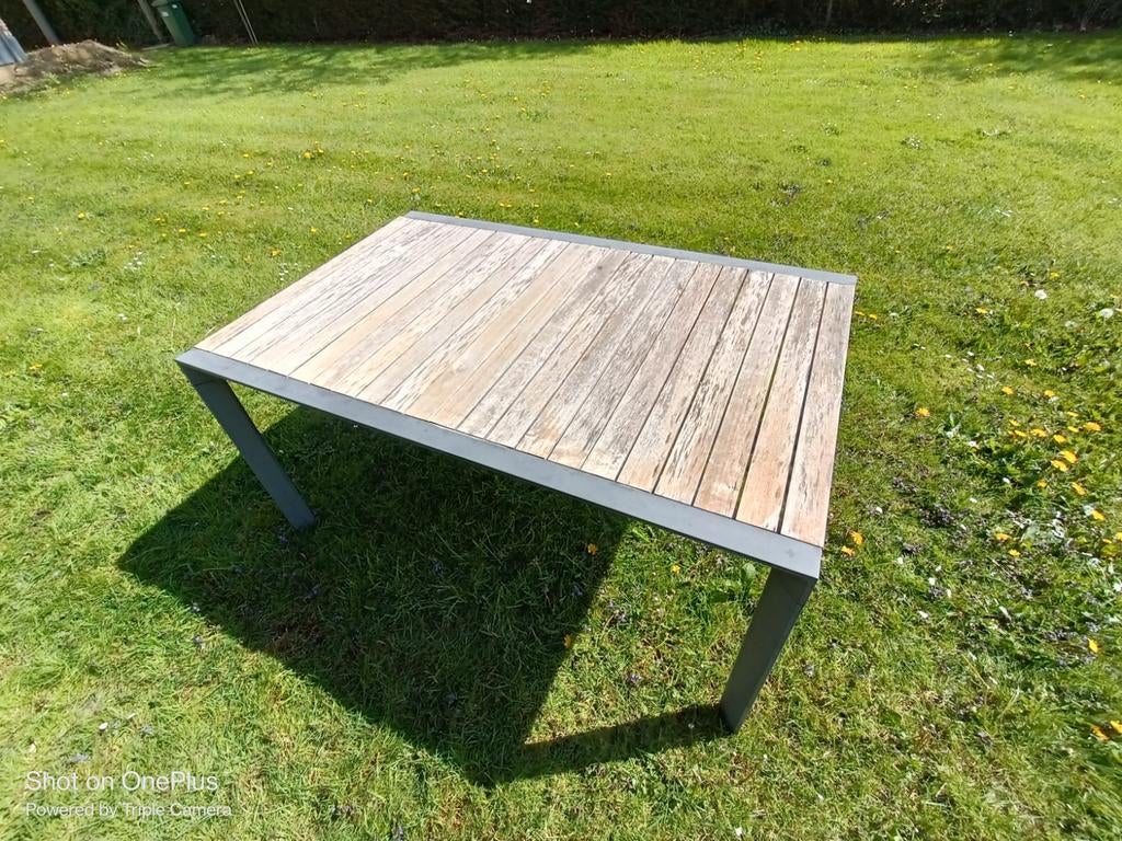 Tuintafel Uitschuifbaar tot 220 cm, Ophalen, Gebruikt, Rechthoekig, Teakhout