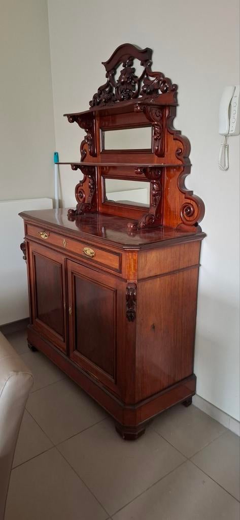 Prachtige kast met spiegel, Antiek en Kunst, Antiek | Meubels | Kasten, Ophalen