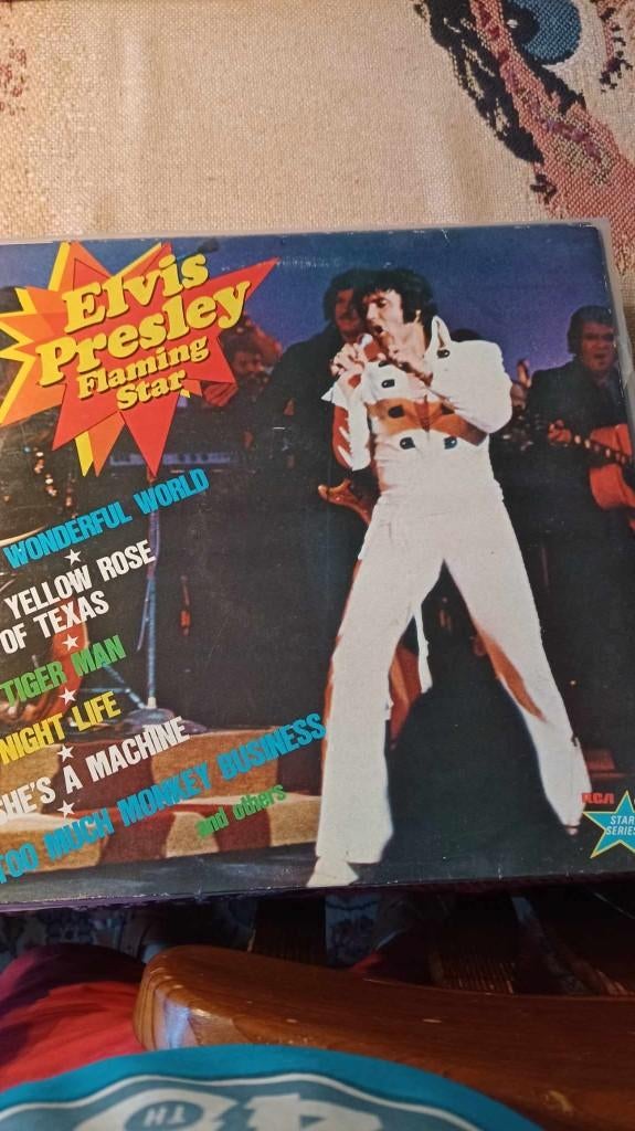 Elvis, Flaming star, Franse persing. slechts 5 euro, Gebruikt, Ophalen of Verzenden, Rock-'n-Roll, 12 inch