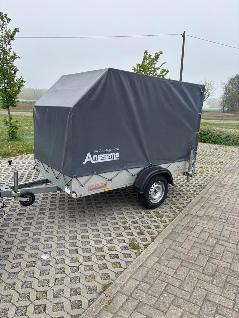 Aanhangwagen met huif 750kg, Ophalen, Gebruikt