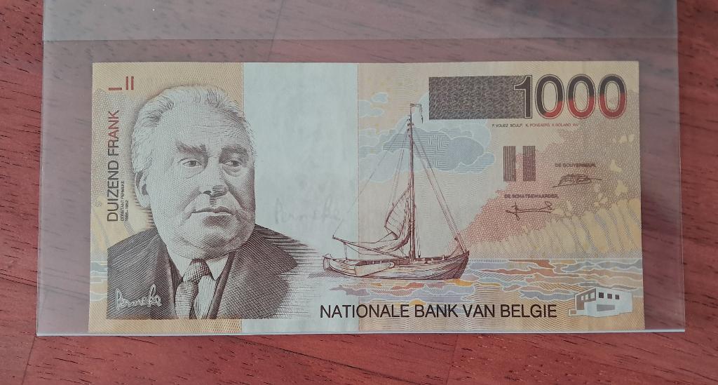 Billet de 1000 francs Permeke - Unc, Enlèvement ou Envoi, Billets en vrac
