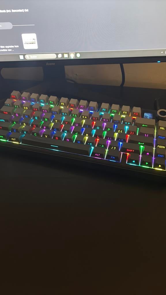 Epomaker Aula F75 MAX draadloos gamingtoetsenbord Grijs, Enlèvement, Qwerty, Sans fil, Clavier gamer