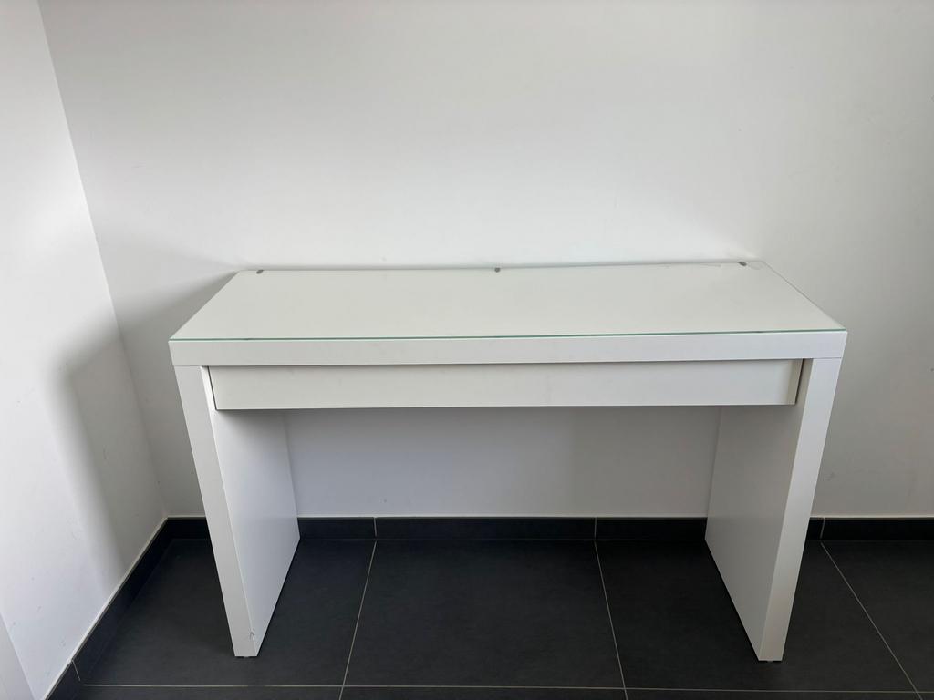 Bureau, Maison & Meubles, Bureaux, Comme neuf, Moderne, Blanc, Avec tiroirs, Espace de rangement, Enlèvement