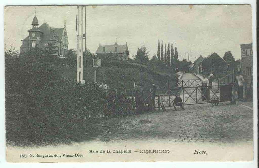 Hove 155 kapellestraat 1909 met bareel op wieltjes, Verzenden, Voor 1920, Gelopen, Antwerpen