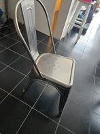 6 grijs metalen stoelen, Huis en Inrichting, Stoelen, Ophalen, Zo goed als nieuw, Metaal, Grijs