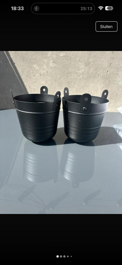 Hangende plantenbak voor binnen/buiten, 15 cm, Overige materialen, Minder dan 60 cm, Rond, Nieuw