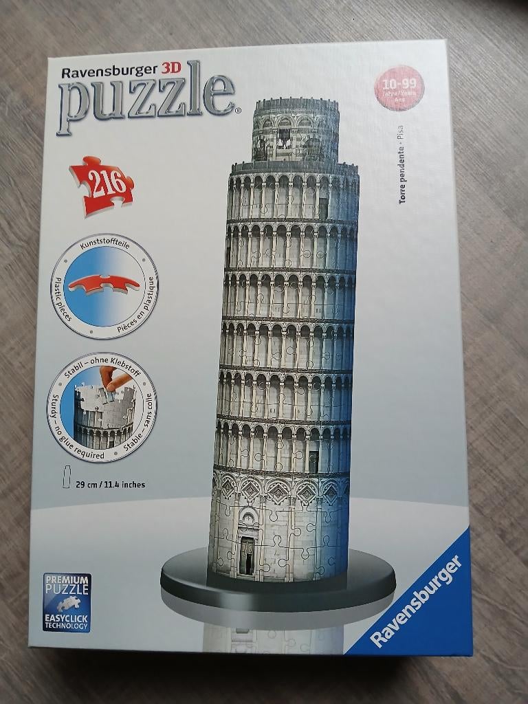 Ravensburger 3D Puzzel - Toren van Pisa - 216 stukjes, Ophalen of Verzenden, Minder dan 500 stukjes, Gebruikt, Overige typen