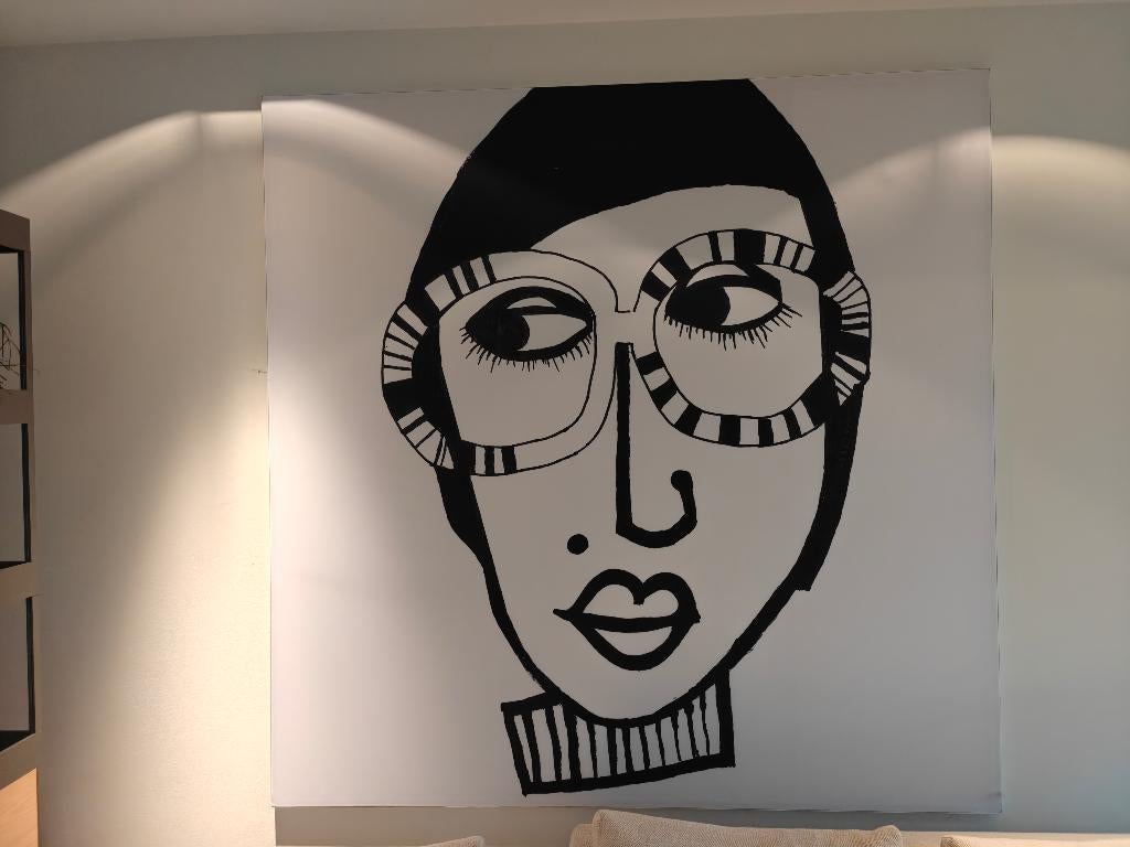 Vrij kunstwerk 1.95 x 1.95, Antiek en Kunst, Ophalen