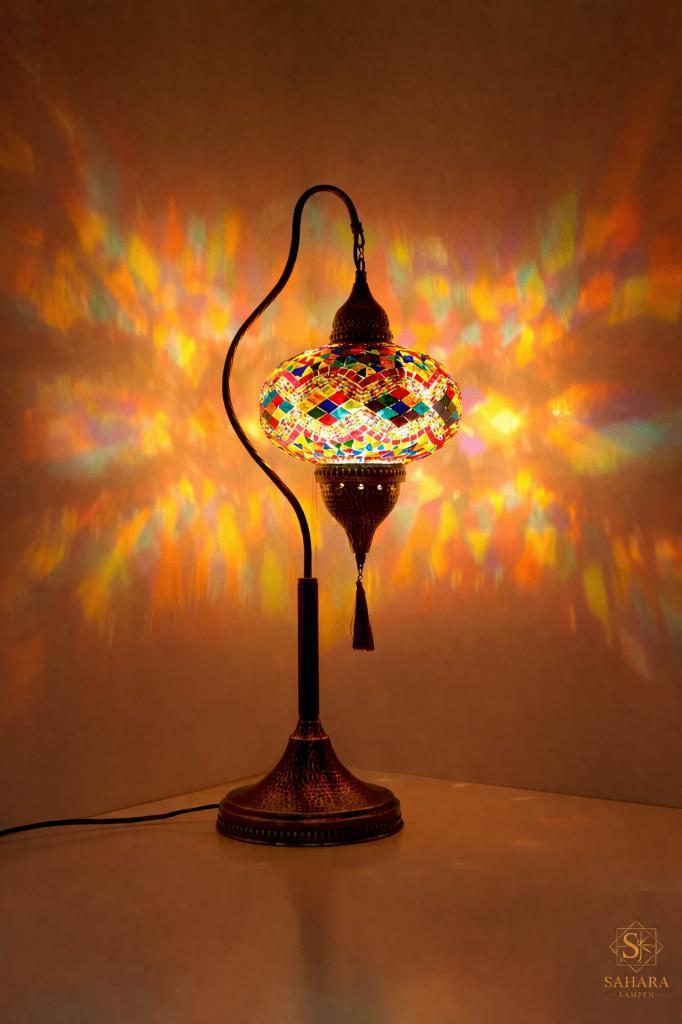 Luxe Turkse mozaïek nachtlamp H: 73cm B: 25cm, Huis en Inrichting, Lampen | Tafellampen, Nieuw, 50 tot 75 cm, Glas, Metaal, Ophalen of Verzenden
