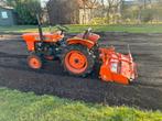 Kubota L1801en L1501 tractor met 3punts Kubota grondfrees, Gebruikt, Tot 2500, Tot 80 Pk, Ophalen