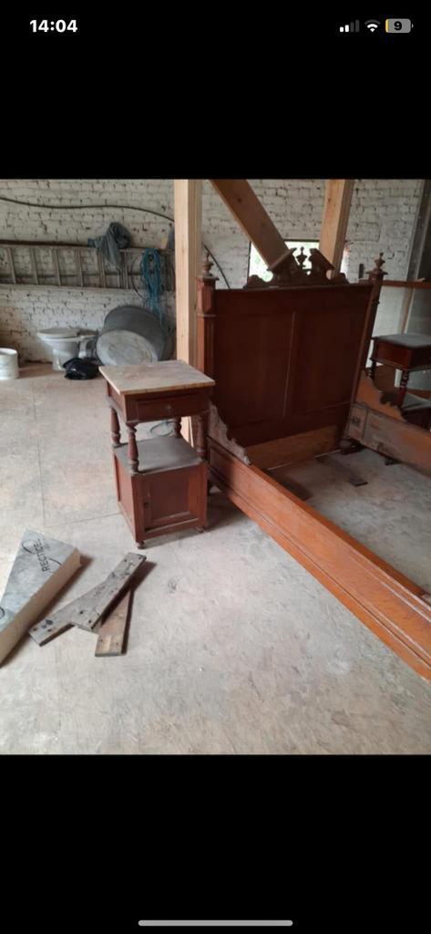 À vendre lit ancien en chêne, Antiquités & Art, Antiquités | Meubles | Armoires, Enlèvement