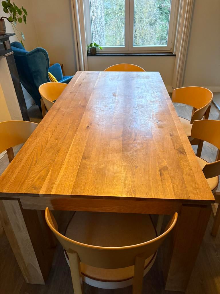 Dinning table solid wood / table bois massif, Maison & Meubles, Enlèvement, Comme neuf