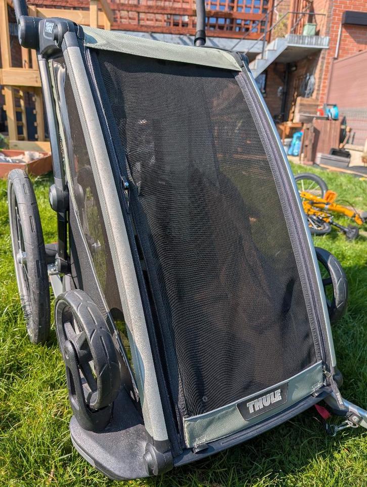 Thule fietskar Chariot Lite 1, Fietsen en Brommers, Fietsaccessoires | Aanhangwagens en Karren, Gebruikt, Kinderkar, Opvouwbaar