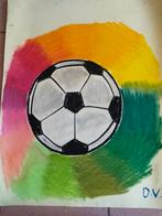 Voetbal in pastelkrijt, Ophalen