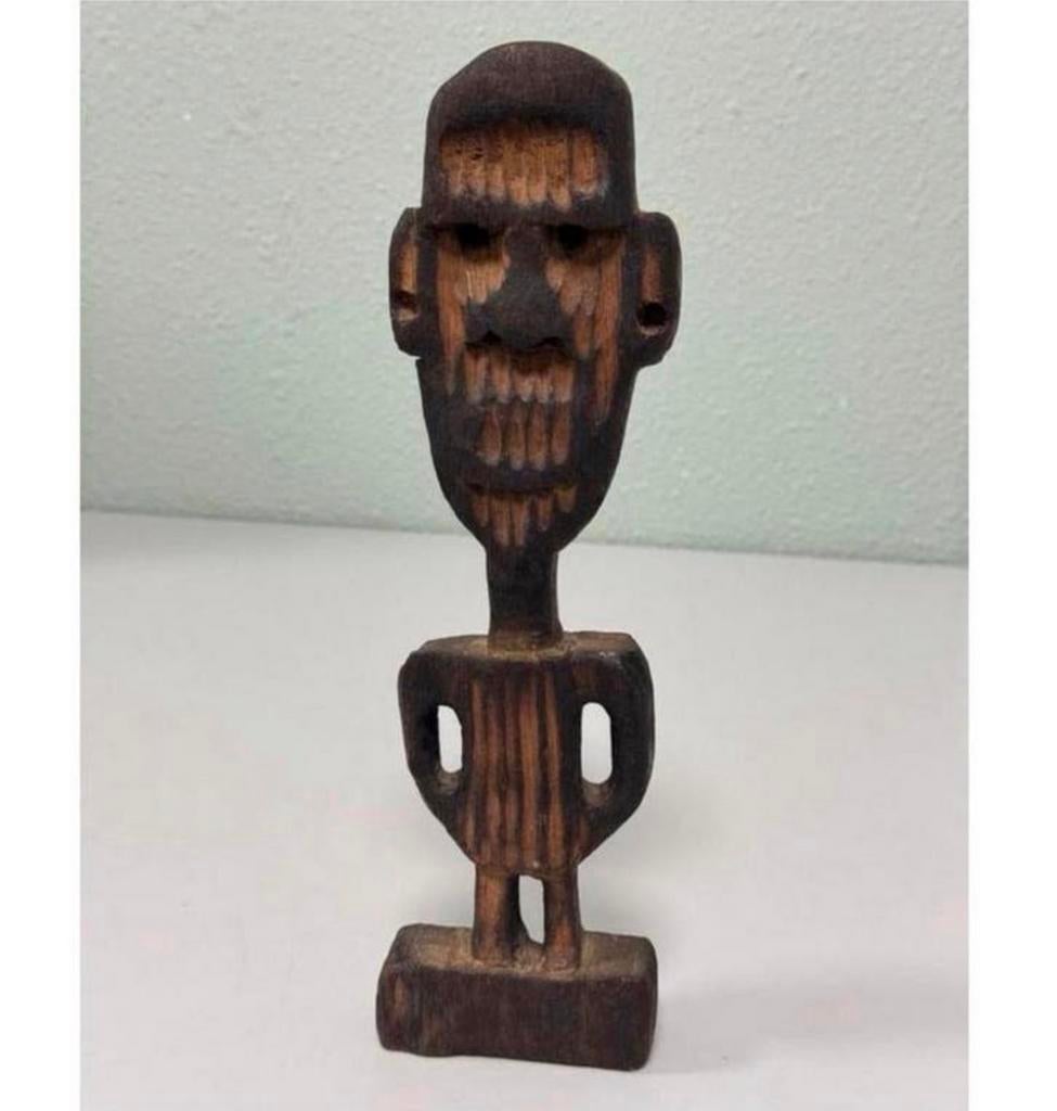 Sculpture ancienne statue d'ancêtre en bois sculpté, Afrique, Enlèvement ou Envoi, Afrique, Bois, Sculpture sur bois